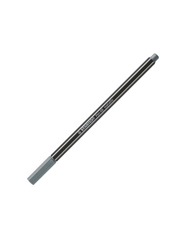 Rotulador stabilo acuarelable pen 68 metalico plata punta gruesa 1mm
