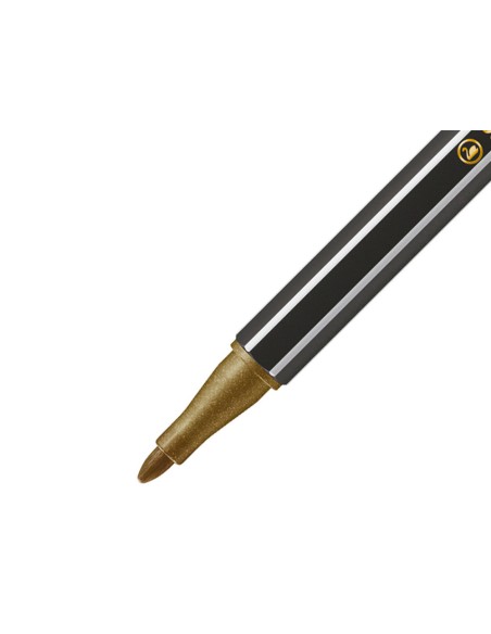Rotulador stabilo acuarelable pen 68 metalico oro punta gruesa 1mm