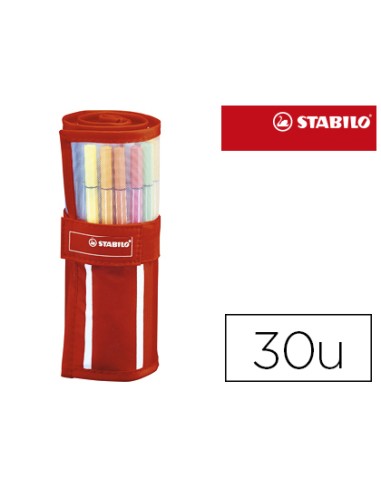 Rotulador stabilo punta de fibra pen 68 estuche rollerset de 30 unidades colores surtidos