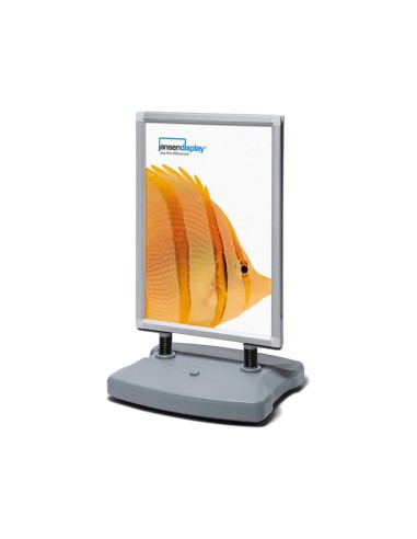 Caballete jansen display involcable para exterior doble cara marco aluminio 70x100 cm