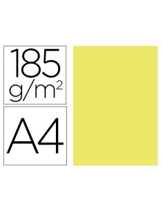 Cartulina guarro din a4 kiwi 185 gr paquete de 50 hojas