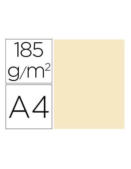 Cartulina guarro din a4 cascara de huevo 185 gr paquete de 50 hojas