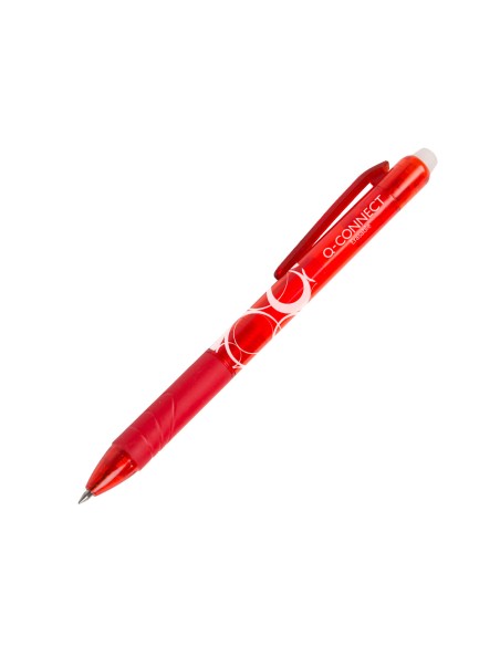 Boligrafo q connect retractil borrable 07 mm color rojo