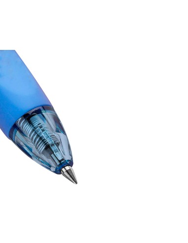 Boligrafo q connect retractil borrable 07 mm color azul