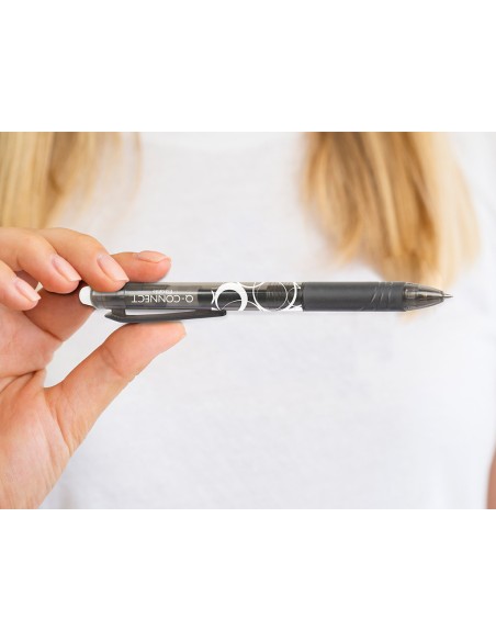 Boligrafo q connect retractil borrable 07 mm color negro