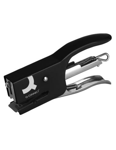 Grapadora q connect kf22340 de tenaza metalica color negro capacidad 12 hojas usa grapas numero 10
