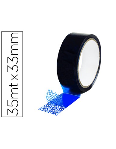 Cinta seguridad q connect precinto postal azul 35 mt x 33 mm