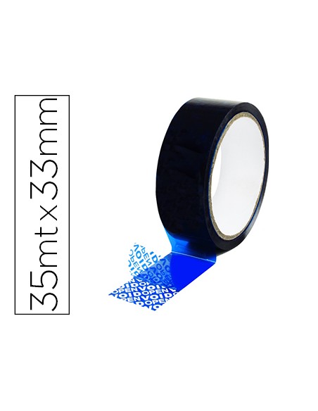 Cinta seguridad q connect precinto postal azul 35 mt x 33 mm