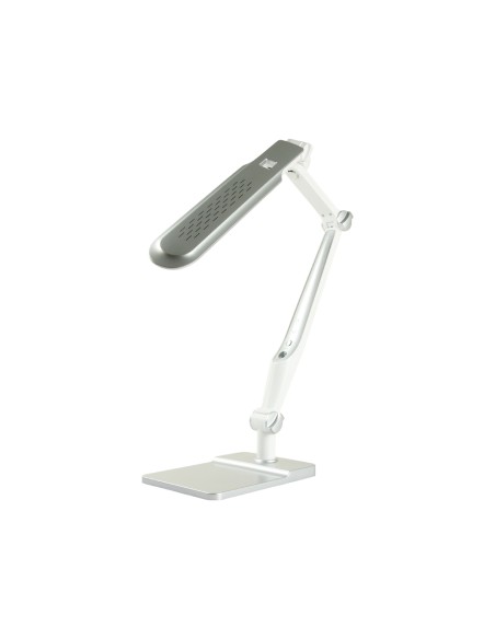 Lampara de oficina q connect sobremesa profesional abs 32 leds 9 w interruptor sensor 3 niveles color cromado Lampara de oficina q connect sobremesa profesional abs 32 leds 9 w interruptor sensor 3 niveles color cromado