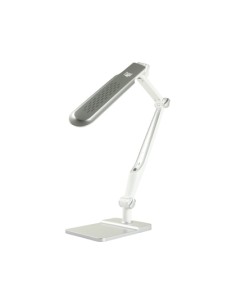 Lampara de oficina q connect sobremesa profesional abs 32 leds 9 w interruptor sensor 3 niveles color cromado