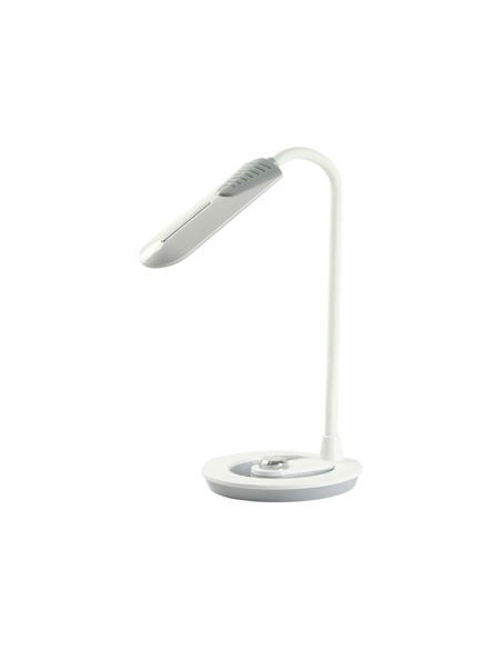 Lampara de oficina q connect sobremesa profesional abs 18 leds 6 w interruptor sensor 3 niveles color blanco Lampara de oficina q connect sobremesa profesional abs 18 leds 6 w interruptor sensor 3 niveles color blanco