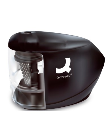 Sacapuntas q connect kf 18571 electrico de sobremesa adaptador pilas aa afila muela diametros 65 a 8 mm