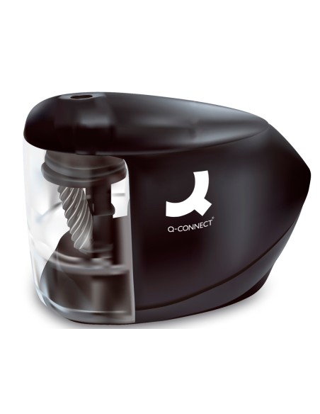 Sacapuntas q connect kf 18571 electrico de sobremesa adaptador pilas aa afila muela diametros 65 a 8 mm