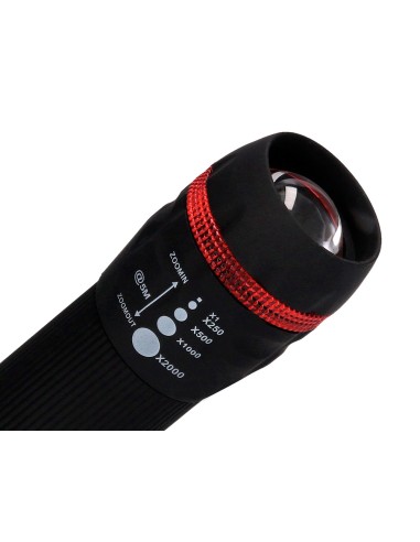 Linterna q connect kf18749 plastico con zoom 1w modo alumbrado encendido apagado incluye 3 pilas aaa