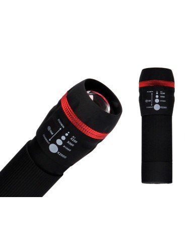 Linterna q connect kf18749 plastico con zoom 1w modo alumbrado encendido apagado incluye 3 pilas aaa