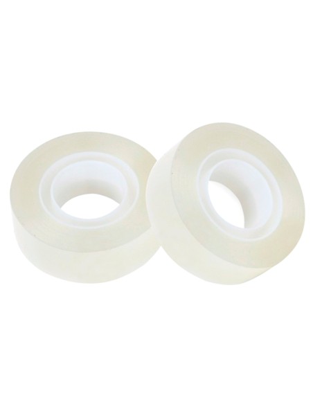 Cinta adhesiva q connect invisible 75 mt x 19 mm con portarrollo en blister