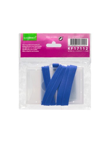 Identificador q connect kf17112 con cordon plano azul y apertura lateral 94x60 mm