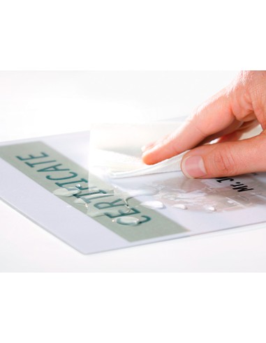 Bolsa de plastificar q connect 153 x 216 mm din a5 125 mc autoadhesivas caja de 100 unidades