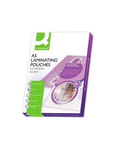 Bolsa de plastificar q connect 153 x 216 mm din a5 125 mc autoadhesivas caja de 100 unidades