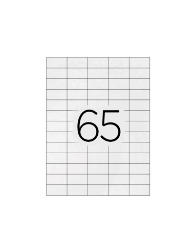 Etiqueta adhesiva q connect kf15386 tamano 381x212 mm fotocopiadora laser ink jet caja con 100 hojas din a4