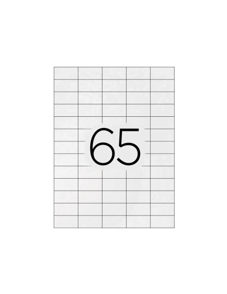 Etiqueta adhesiva q connect kf15386 tamano 381x212 mm fotocopiadora laser ink jet caja con 100 hojas din a4