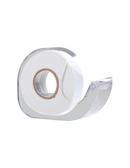 Cinta adhesiva q connect doble cara 10 mt x 12 mm en portarrollos