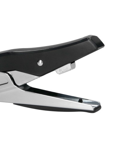 Grapadora q connect metalizada y negra de tenaza tacto suave capacidad 25 hojas usa grapas 24 6 y 26 6