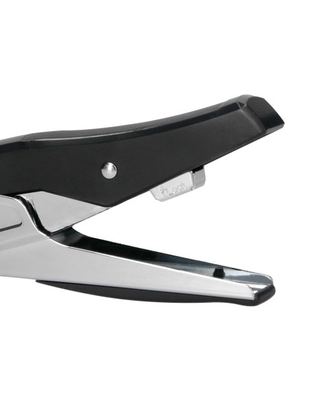 Grapadora q connect metalizada y negra de tenaza tacto suave capacidad 25 hojas usa grapas 24 6 y 26 6