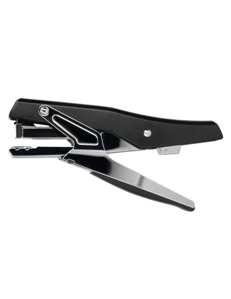 Grapadora q connect metalizada y negra de tenaza tacto suave capacidad 25 hojas usa grapas 24 6 y 26 6