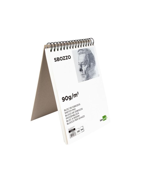 Bloc dibujo liderpapel esbozos espiral a3 297x420mm 100 hojas 90gr m2 sin recuadro