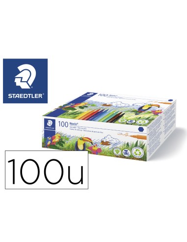 Rotulador staedtler noris 326 school pack de 100 unidades colores surtidos 10 x color