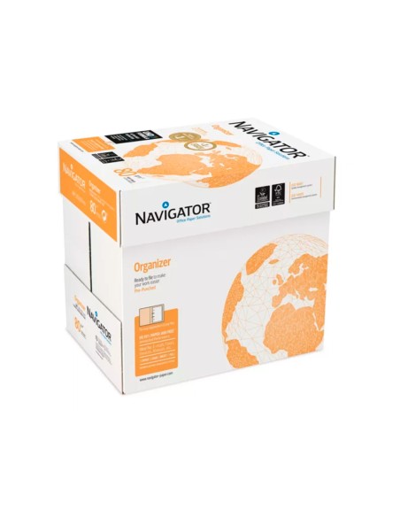 Papel fotocopiadora navigator din a4 80 gramos 2 taladros papel multiuso ink jet y laser paquete de 500 hojas