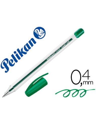 Boligrafo pelikan stick super soft verde