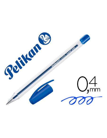 Boligrafo pelikan stick super soft azul