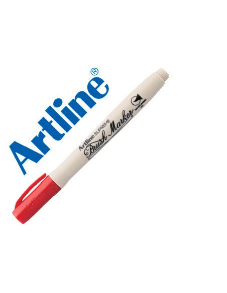 Rotulador artline supreme brush pintura base de agua punta tipo pincel trazo variable rojo