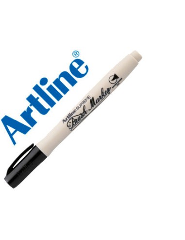 Rotulador artline supreme brush pintura base de agua punta tipo pincel trazo variable negro