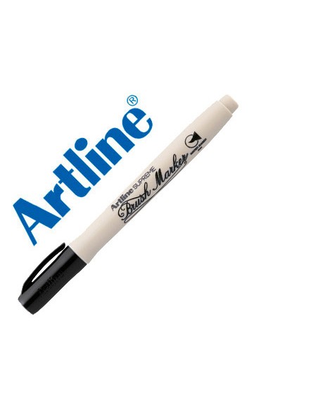 Rotulador artline supreme brush pintura base de agua punta tipo pincel trazo variable negro