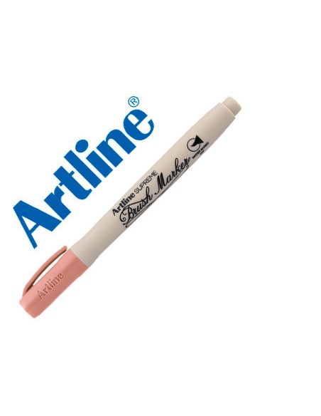 Rotulador artline supreme brush pintura base de agua punta tipo pincel trazo variable melocoton