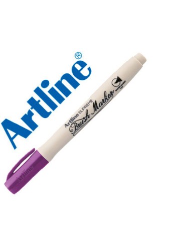 Rotulador artline supreme brush pintura base de agua punta tipo pincel trazo variable magenta