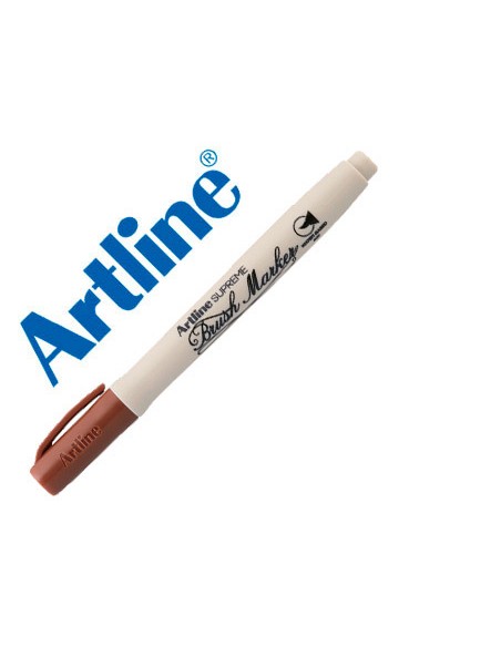 Rotulador artline supreme brush pintura base de agua punta tipo pincel trazo variable marron