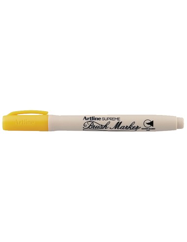 Rotulador artline supreme brush pintura base de agua punta tipo pincel trazo variable amarillo