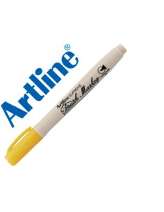 Rotulador artline supreme brush pintura base de agua punta tipo pincel trazo variable amarillo