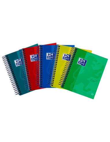 Cuaderno espiral oxford ebook 4 tapa extradura 8 120 hojas cuadricula 5 mm colores surtidos touch