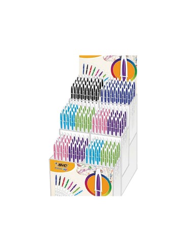 Boligrafo bic cristal up bicolor punta de 12 mm expositor de 180 unidades colores surtidos