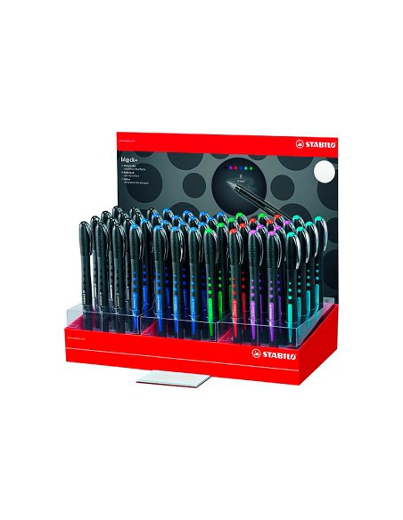 Rotulador stabilo roller ball blck 03 mm expositor de 48 unidades colores surtidos