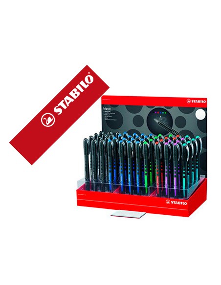 Rotulador stabilo roller ball blck 03 mm expositor de 48 unidades colores surtidos