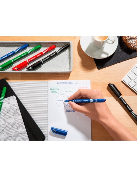 Rotulador stabilo sensor punta de fibra 03 mm expositor de 48 unidades colores surtidos