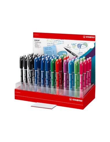 Rotulador stabilo sensor punta de fibra 03 mm expositor de 48 unidades colores surtidos