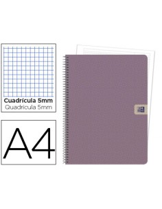Cuaderno espiral oxford tapa extradura european book 1 nature din a4 80 hojas 90 gr cuadricula 5 mm sin bandas