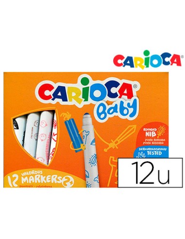 Rotulador carioca baby 2 anos caja 12 colores surtidos